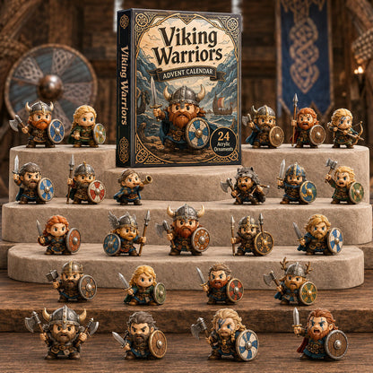 CHRISTMAS KICKOFF 40% OFF - Viking Warriors Advent Calendar 2026 - 24-Day Festive Countdown, Acrylic Charms Blind Box - Gift For Viking Lovers AC0HA220