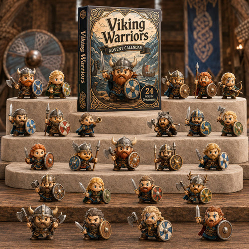 CHRISTMAS KICKOFF 40% OFF - Viking Warriors Advent Calendar 2026 - 24-Day Festive Countdown, Acrylic Charms Blind Box - Gift For Viking Lovers AC0HA220