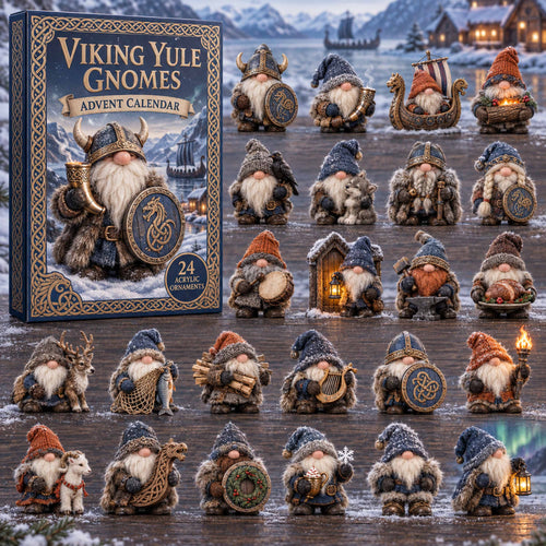 CHRISTMAS KICKOFF 40% OFF - Viking Yule Gnomes Advent Calendar 2026 - 24-Day Festive Countdown, Acrylic Charms Blind Box - Gift For Family and Friends AC0TD056