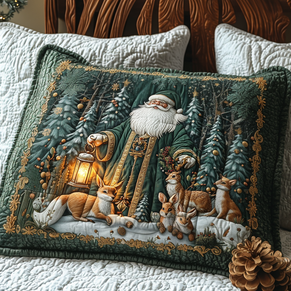 Vintage Santa Quilted Bedding Pillow Case NCU0DV1131