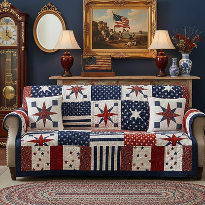 Vintage Americana Quilted Sofa Cover NCU0DQQ0448