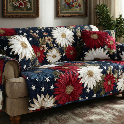 Vintage Americana Quilted Sofa Cover NCU0LDH495