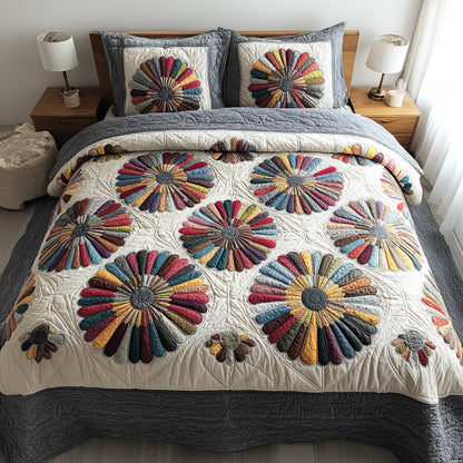 Vintage Bloom 3-Piece Quilted Bedding Set NCU0NTD1205