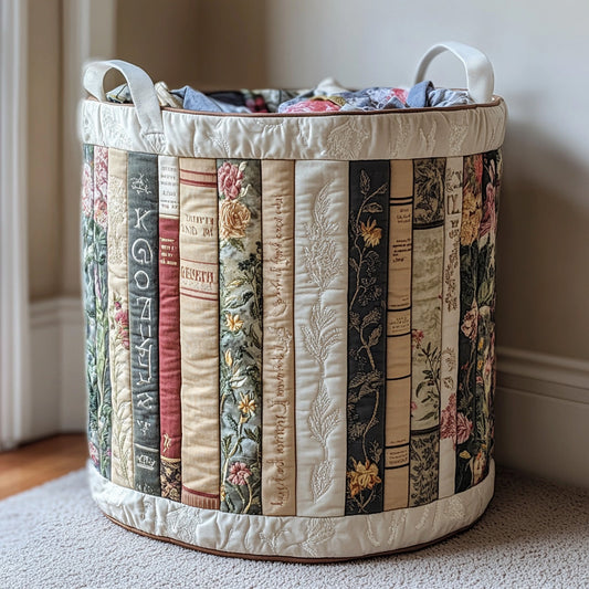 Vintage Bloom Quilted Laundry Basket NCU0PVL465