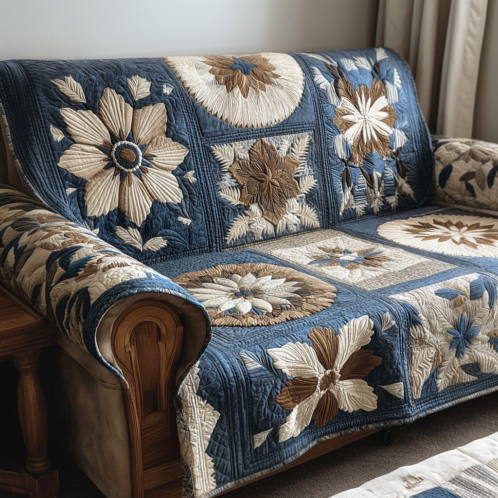 Vintage Bloom Quilted Sofa Cover NCU0NTD1230