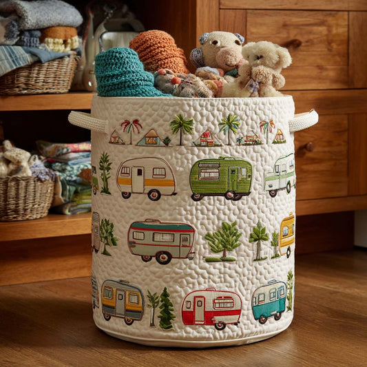 Vintage Camper Quilted Laundry Basket NCU0NNT1485