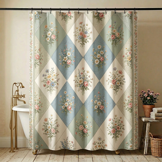 Vintage Diamond Shower Curtain NCU0NTV968