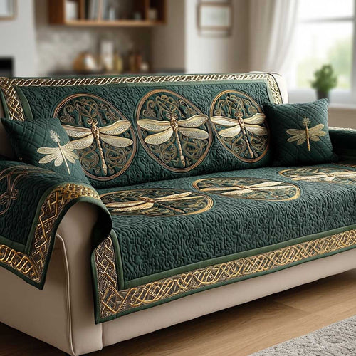 Vintage Dragonfly Quilted Sofa Cover NCU0HTT160