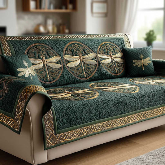 Vintage Dragonfly Quilted Sofa Cover NCU0HTT160