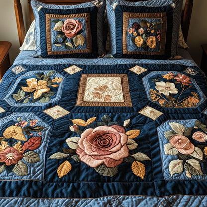 Vintage Floral Delight Duvet Cover Set NCU0PTT335