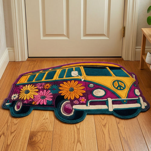 Vintage Flower Custom Shape Doormat NCU0NNT3145