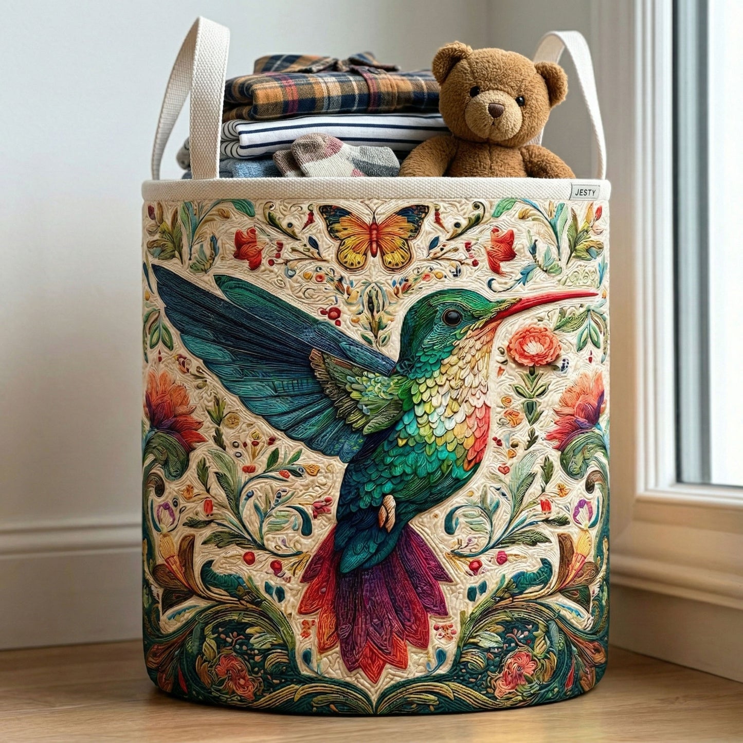 Vintage Garden Quilted Laundry Basket NCU0NNT3036