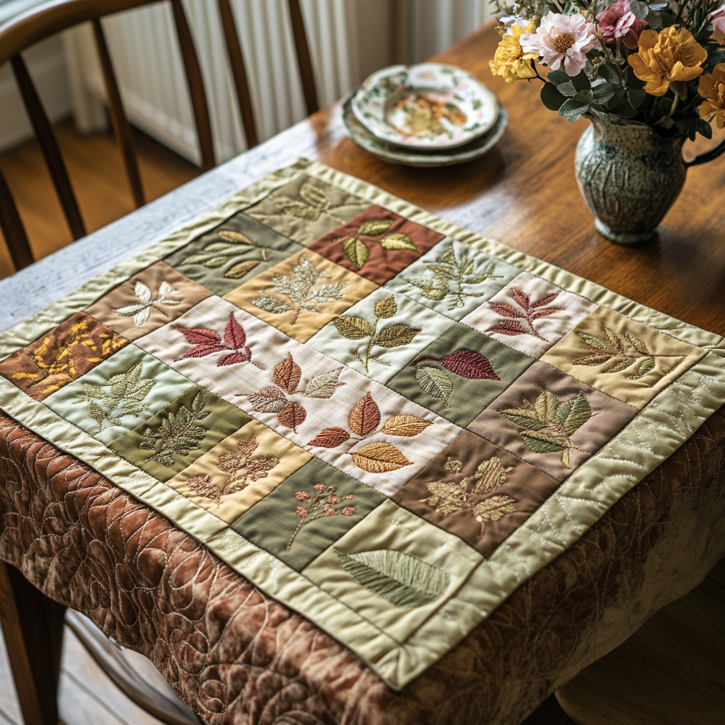 Vintage Garden Quilted Table Topper NCU0DDK504
