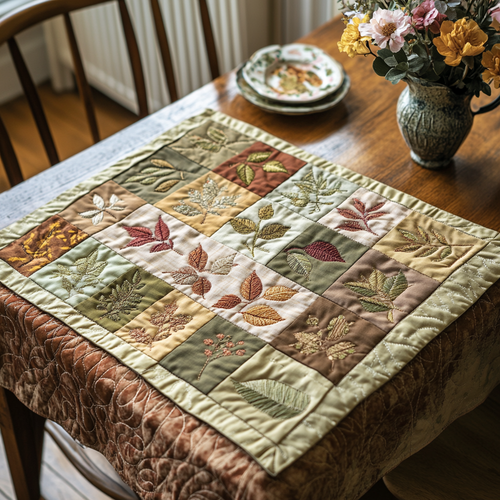Vintage Garden Quilted Table Topper NCU0DDK504