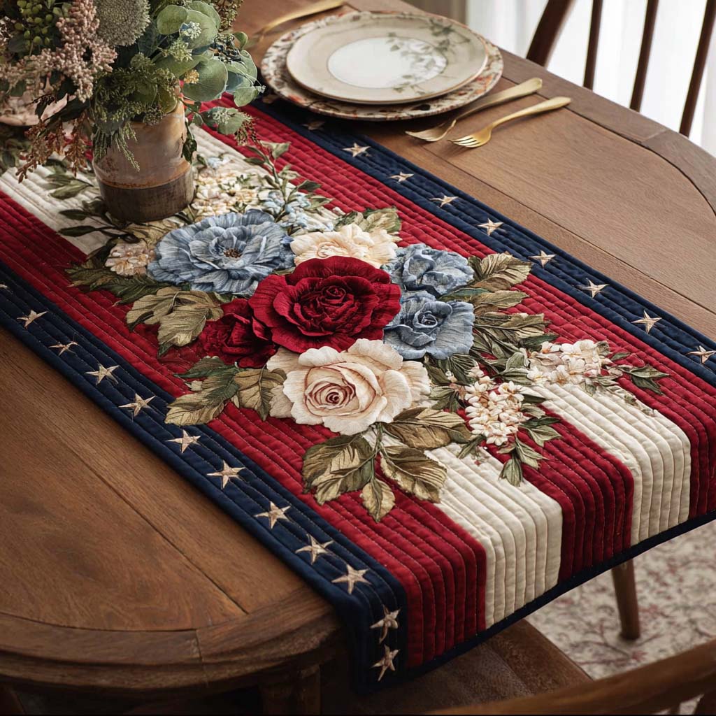 Vintage Glory Quilted Table Runner NCU0DQQ0519