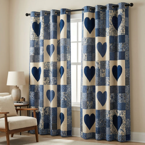 Vintage Hearts Quilted Curtains NCU0DDK2555