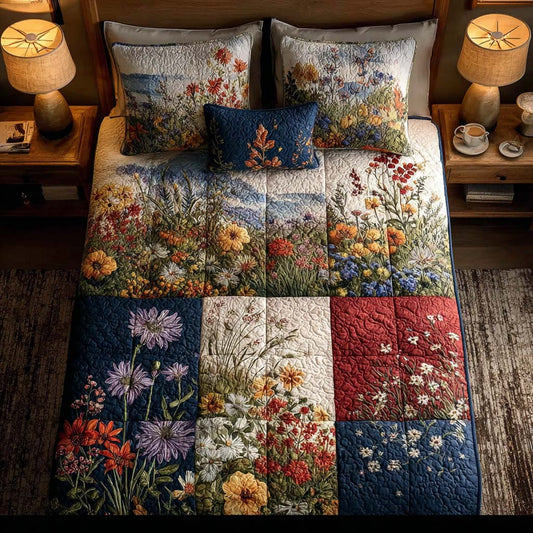 Vintage Meadow 3-Piece Quilted Bedding Set NCU0DQQ0275