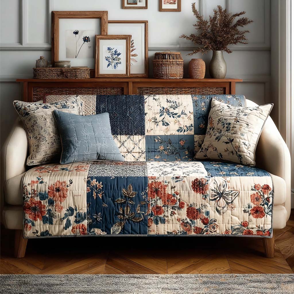 Vintage Meadow Quilted Blanket NCU0DQQ0315