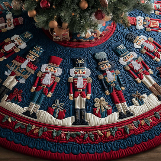 Vintage Nutcracker Holiday Christmas Quilted Tree Skirt NCU0HTT065