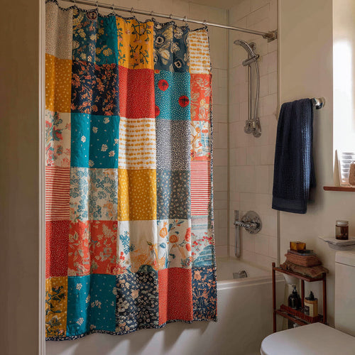 Vintage Patchwork Shower Curtain NCU0DDK2409