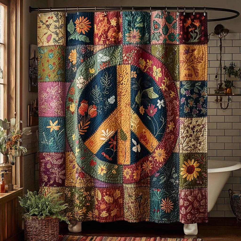 Vintage Peace Shower Curtain NCU0NNT2915