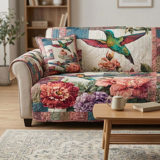 Vintage Petal Drift Quilted Sofa Cover NCU0DQQ0504