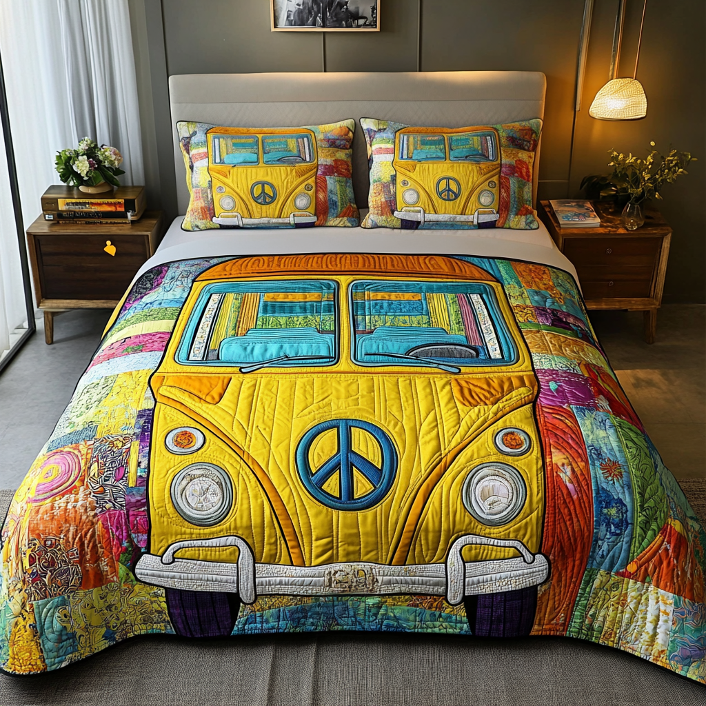 Vintage Ride 3-Piece Quilted Bedding Set NCU0NVH438