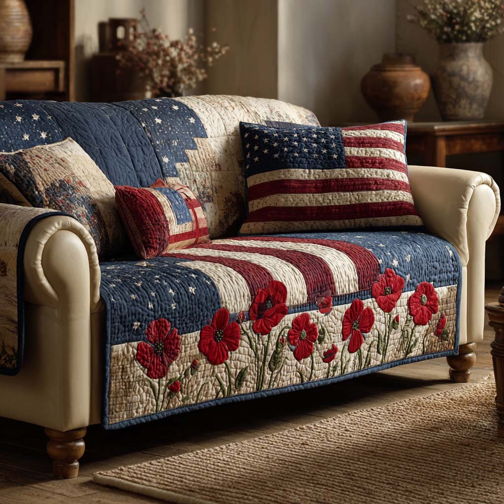 Vintage Soul Quilted Sofa Cover NCU0HNH958