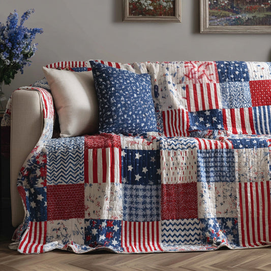 Vintage Stars Quilted Blanket NCU0LDH508
