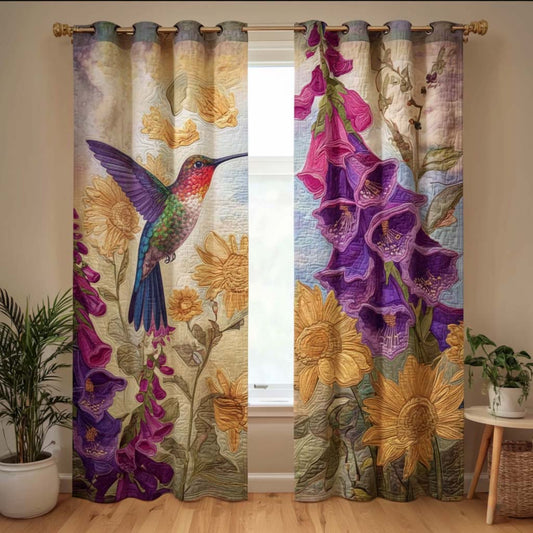 Violet Hummingbird Quilted Curtains NCU0HNH903