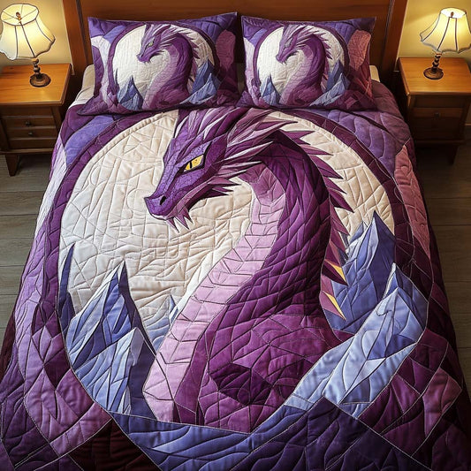 Violet Blaze 3-Piece Quilted Bedding Set NCU0NT2183