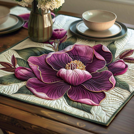 Violet Bloom Quilted Table Topper NCU0DQQ104