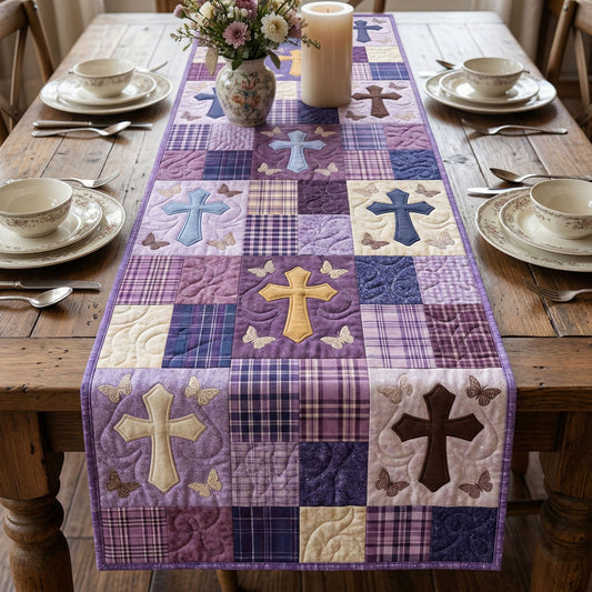 Violet Faith Quilted Table Runner NCU0NNT3047
