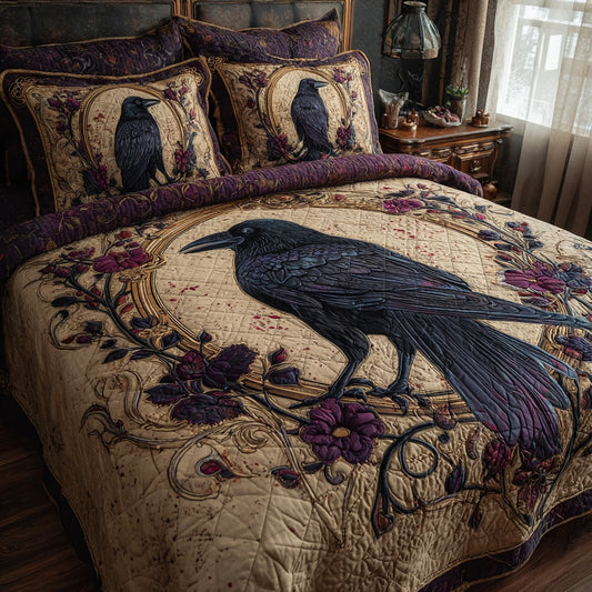 Violet Raven 3-Piece Quilted Bedding Set NCU0PVL907