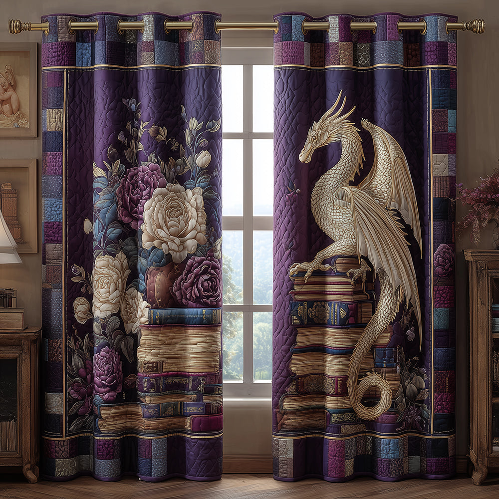 Violet Rose Dragon Quilted Curtains NCU0TH3824