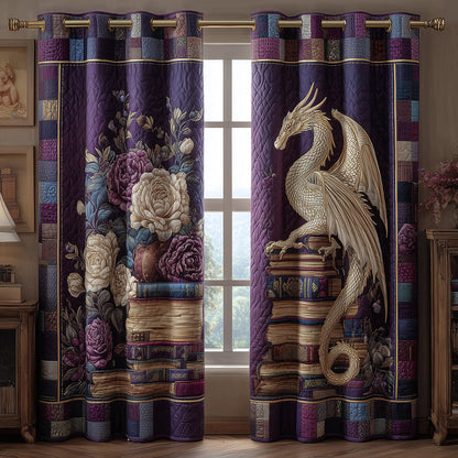 Violet Rose Dragon Quilted Curtains NCU0TH3824