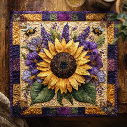 Violet Sun Quilted Table Topper NCU0NTV282