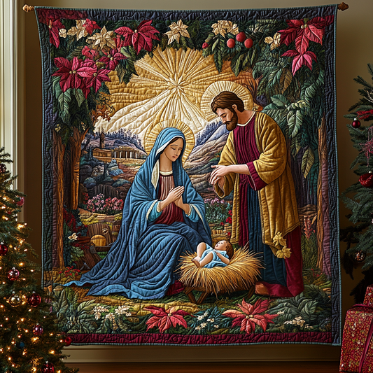 Virgin Mother And Child Quilted Blanket NCU0DV1151