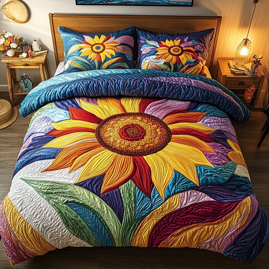 Vivid Flora 3-Piece Quilted Bedding Set NCU0PVL029