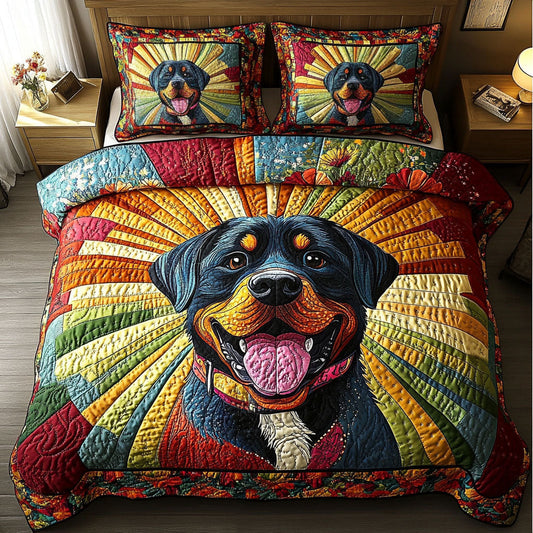 Vivid Smile 3-Piece Quilted Bedding Set NCU0NNT665