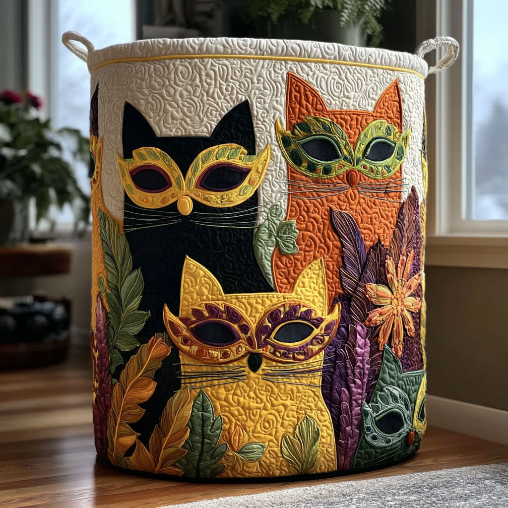 Voodoo Whiskers Quilted Laundry Basket NCU0PTT2524