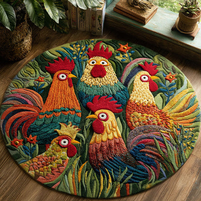 Wacky Feathers Round Carpet NCU0PT9866
