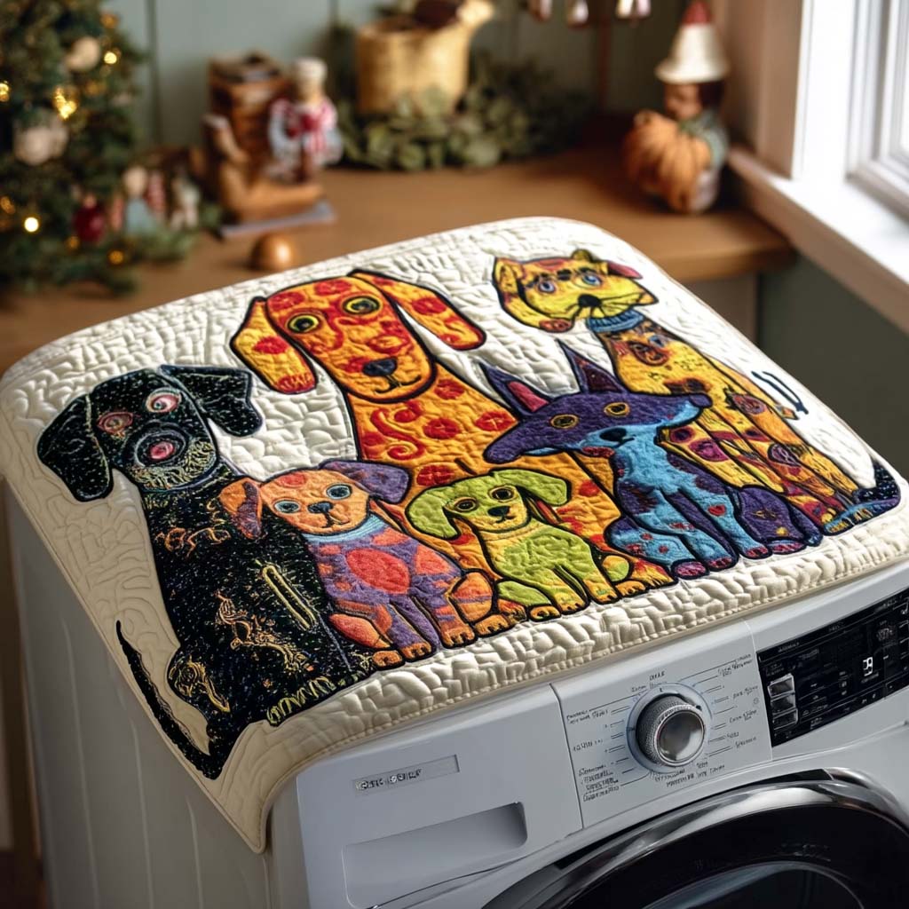 Wagging Wonders Quilted Washer and Dryer Cover NCU0PTT1435