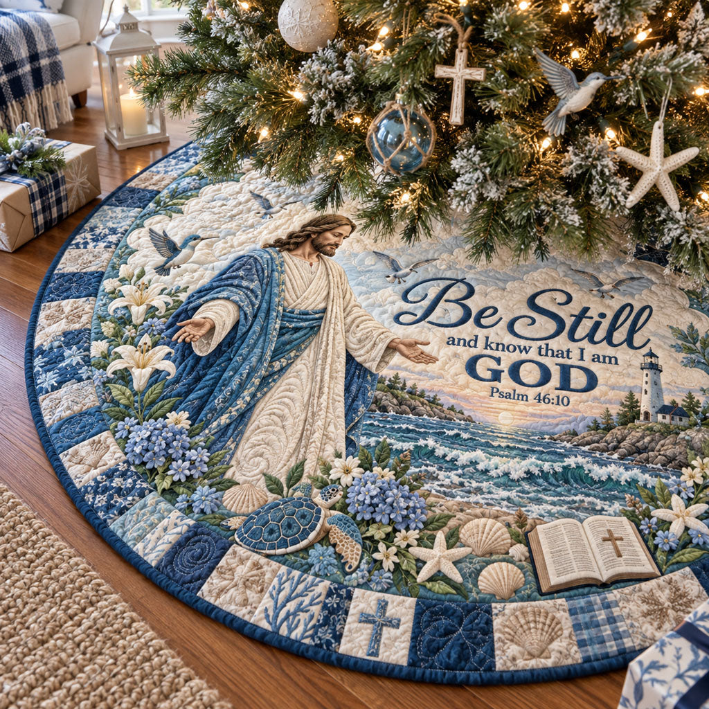 Walk By Faith Christmas Quilted Tree Skirt NCU0PTT3520