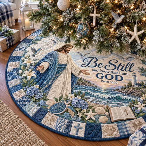 Walk By Faith Christmas Quilted Tree Skirt NCU0PTT3520