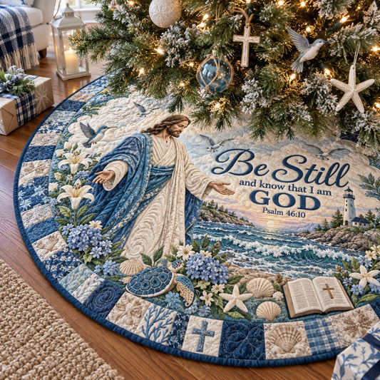 Walk By Faith Christmas Quilted Tree Skirt NCU0PTT3520