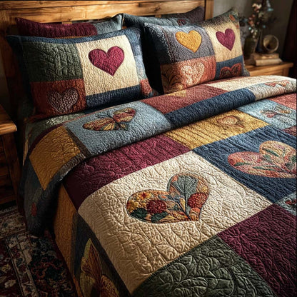 Warm Affection 3-Piece Quilted Bedding Set NCU0DQQ0255