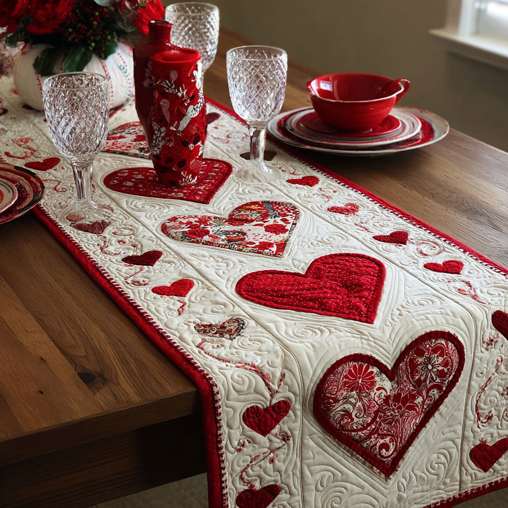 Warm Affection Quilted Table Runner NCU0DDK2274