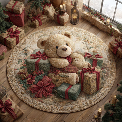 Warm Christmas Wishes Quilted Round Mat NCU0DV1261