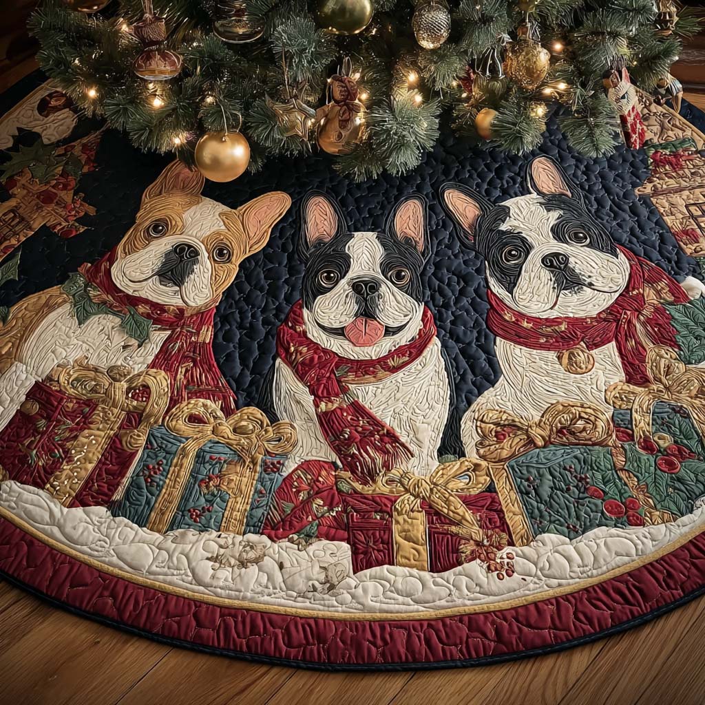 Warm Companions Christmas Quilted Tree Skirt NCU0DQQ023